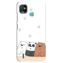 Чехлы с изображением разных животных для TECNO Pop 5 (BD2p) (Удивленные медвеженки)