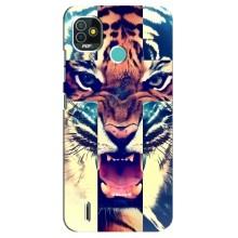 Чехлы с изображением разных животных для TECNO Pop 5 (BD2p) (Яркий Тигр)