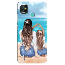 Чохол з друком для TECNO Pop 5 (BD2p) - (Мама з дитинкою) (AlphaPrint) (Мама з донькою)