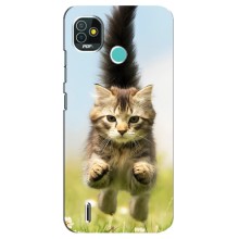Чохли з Котиками для TECNO Pop 5 (BD2p) (VPrint) (Прижок кота)