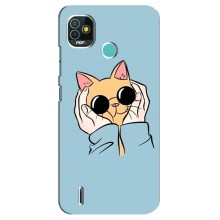 Чохол на ТЕСНО Поп 5 (БД2П) з Котиками (VPrint) (Котик в окулярах)