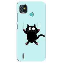 Чохол з принтом для TECNO Pop 5 (BD2p) (AlphaPrint) Модні коти (Падаючий кіт)