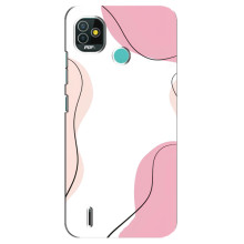 Чехол цветочный дизайн для TECNO Pop 5 (BD2p) – Розовый фон
