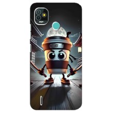 Чохол з мемом Тралалело тралала на TECNO Pop 5 (BD2p) (Капучіно асасіно)