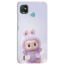 Чехол с принтом Лабубу для TECNO Pop 5 (BD2p) – Фиолетовый Лабубу