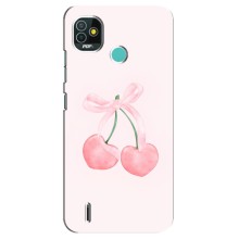 Чохол з розовим принтом для TECNO Pop 5 (BD2p) (Рожеві вишні)