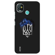 Чехол с украинским гербом на TECNO Pop 5 (BD2p) – Герб с цветком