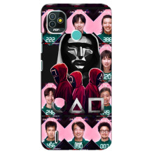 Чехол Гра в кальмара для TECNO Pop 5 (BD2p) – Персонажи игры кальмара