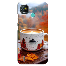 Чохол з унікальним дизайном 'Осінь з кавою' для TECNO Pop 5 (BD2p) – Кава на природі
