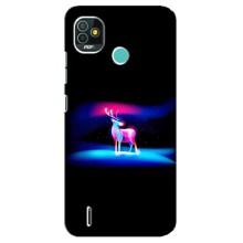 Силиконовый бампер с картинкой животных для TECNO Pop 5 (BD2p) (Яркий олень)