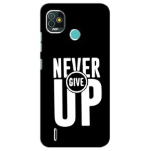 Силиконовый Чехол на TECNO Pop 5 (BD2p) с картинкой Nike – Never Give UP