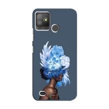 Чехлы (ART) Цветы на Tecno Pop 5 GO (VPrint) (Квіти на голові)