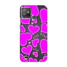 Чехлы для любимой на Техно Поп 5 Го (VPrint) (Pink hearts)