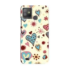 Чехлы для любимой на Техно Поп 5 Го (VPrint) (Сердечки)