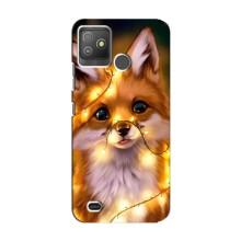 Чехлы с картинкой Лисички для Tecno Pop 5 GO (VPrint) (Лисичка в гирляндах)