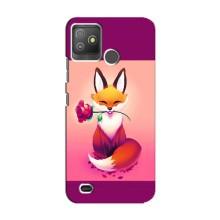 Чехлы с картинкой Лисички для Tecno Pop 5 GO (VPrint) (Лисичка с розочкой)