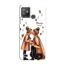 Чехол с печатью для Tecno Pop 5 GO - (Мама с ребенком) (AlphaPrint) (Дочка и мама)