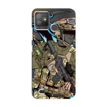 Чехлы с картинкой ЗСУ для Tecno Pop 5 GO (AlphaPrint) (Воин ВСУ)
