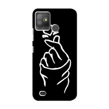 Чехлы (Знак сердечка) на Tecno Pop 5 GO – Сердце на черном