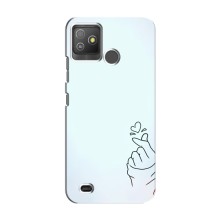 Чехлы (Знак сердечка) на Tecno Pop 5 GO – Сердце на голубом
