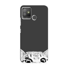 Чехол на Техно Поп 5 Го с Котами (VPrint) (Выглядывает кот)