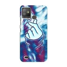 Чехол с принтом для Tecno Pop 5 GO (AlphaPrint - Знак сердечка)