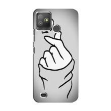 Чехол с принтом для Tecno Pop 5 GO (AlphaPrint - Знак сердечка)