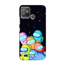 Чехол Амонг Ас для Tecno Pop 5 GO (AlphaPrint) (Скины в космосе)