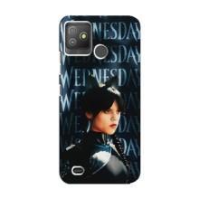 Чехлы Венсдей на Tecno Pop 5 GO Уэнсдей (AlphaPrint) (Уэнздей кошка)