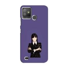 Чехлы Венсдей на Tecno Pop 5 GO Уэнсдей (AlphaPrint) (Уэнздей в черном)