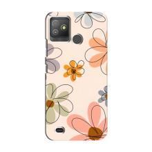 Чохол з квітковим принтом на ТЕКНО Поп 5 ГО (Кольорові квіти)