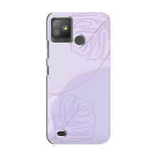 Чохол квітковий дизайн для Tecno Pop 5 GO – Монстера фіолетова
