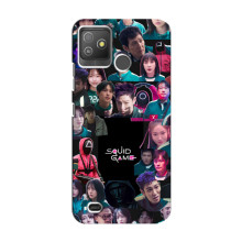 Чехол Гра в кальмара для Tecno Pop 5 GO – Коллаж игры кальмара
