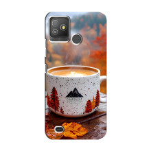 Чехол с уникальным дизайном «Осень с кофе» для Tecno Pop 5 GO – Кофе на природе