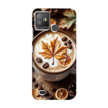 Чехол с уникальным дизайном «Осень с кофе» для Tecno Pop 5 GO – Пряный кофе
