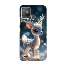 Яркий чехол для Tecno Pop 5 GO с Зимними Оленятами – Блистающий оленёнок