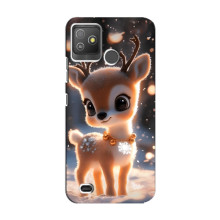 Яркий чехол для Tecno Pop 5 GO с Зимними Оленятами – Оленёнок