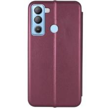 Кожаный чехол-книжка Classy для TECNO Pop 5 LTE – Бордовый