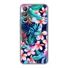 Чехол для Техно Поп 5 ЛТЕ - с принтом (Дизайнерские) (AlphaPrint) (Красочные цветы)