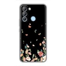 Чехол для Техно Поп 5 ЛТЕ - с принтом (Дизайнерские) (AlphaPrint) (Маленькие цветы)