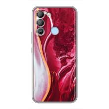 Чехол для Техно Поп 5 ЛТЕ - с принтом (Дизайнерские) (AlphaPrint) (Мрамор красный)
