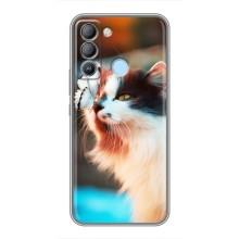 Чохол на ТЕКНО Pop 5 LTE з Котиками (VPrint) (Котик з метеликом)