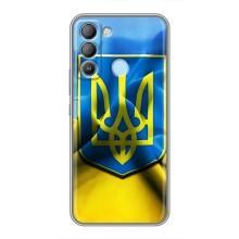 Чехол с картинкой (Патриотический ГЕРБ) на TECNO Pop 5 LTE (Герб и Флаг Украины)