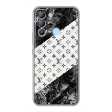 Чохол Стиль Louis Vuitton на TECNO Pop 5 LTE – LV на білому