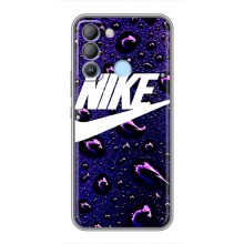Чехол с логотипом Найк на TECNO Pop 5 LTE – Найк на фиолетовом