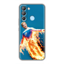 Чехол с принтом Фантастическая четверка для TECNO Pop 5 LTE – Человек-Факел