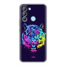 Силіконовий бампер з картинкою звірів для TECNO Pop 5 LTE (Тигр-Арт)