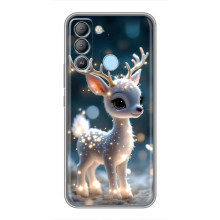 Яркий чехол для TECNO Pop 5 LTE с Зимними Оленятами