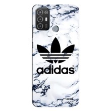 Чохли Адидас для TECNO Pop 6 Pro (BE8) (AlphaPrint) (Адідас на мраморі)