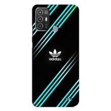 Чохли Адидас для TECNO Pop 6 Pro (BE8) (AlphaPrint) (Адідас з полосами)